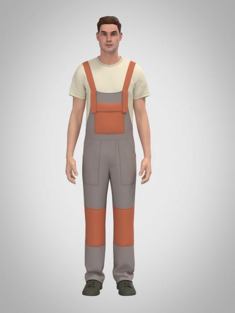 Полукомбинезон прямого силуэта. Майстер